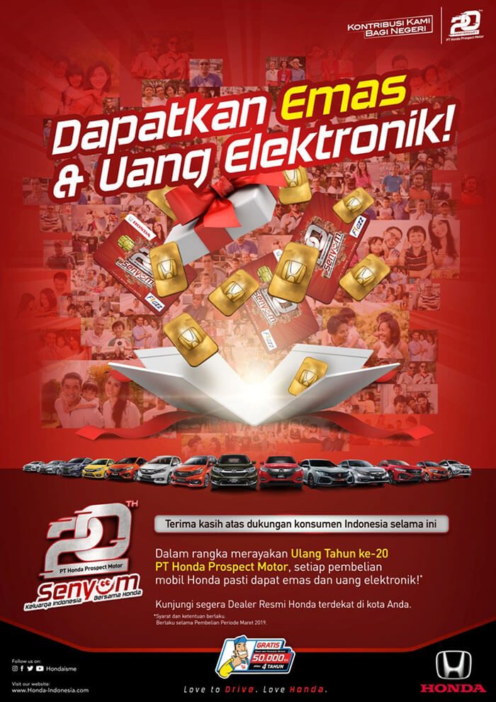 Rayakan Ulang Tahun ke-20 PT Honda Prospect Motor