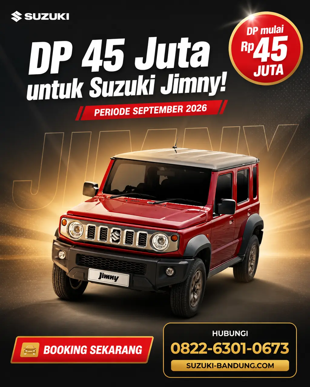 Promo Suzuki Jimny DP Cuma 45 Juta di September 2026!