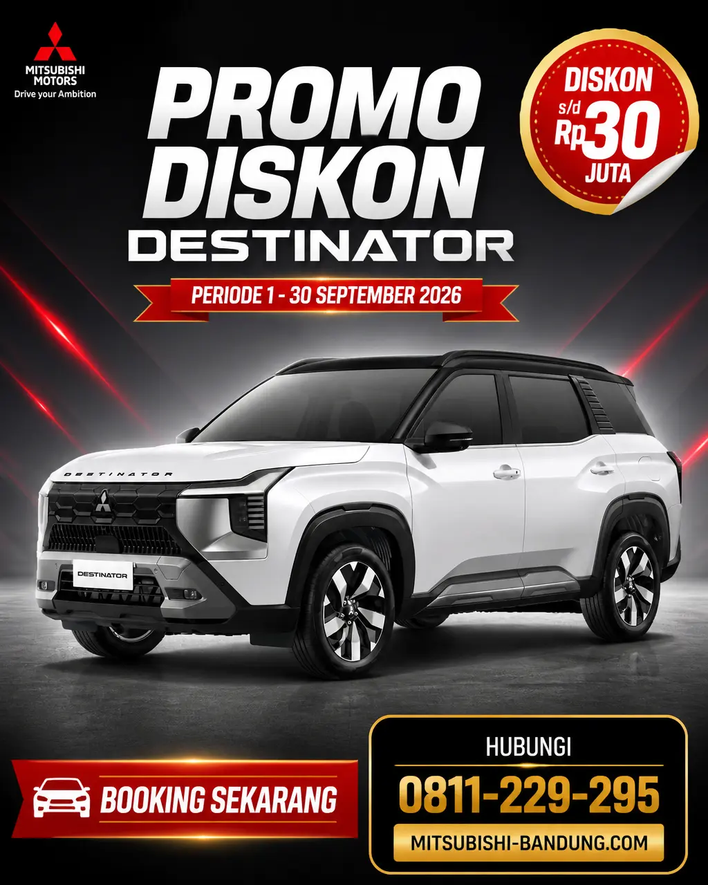 Promo Diskon Mitsubishi Destinator Bandung: Raih Potongan Hingga Rp30 Juta di September 2026!