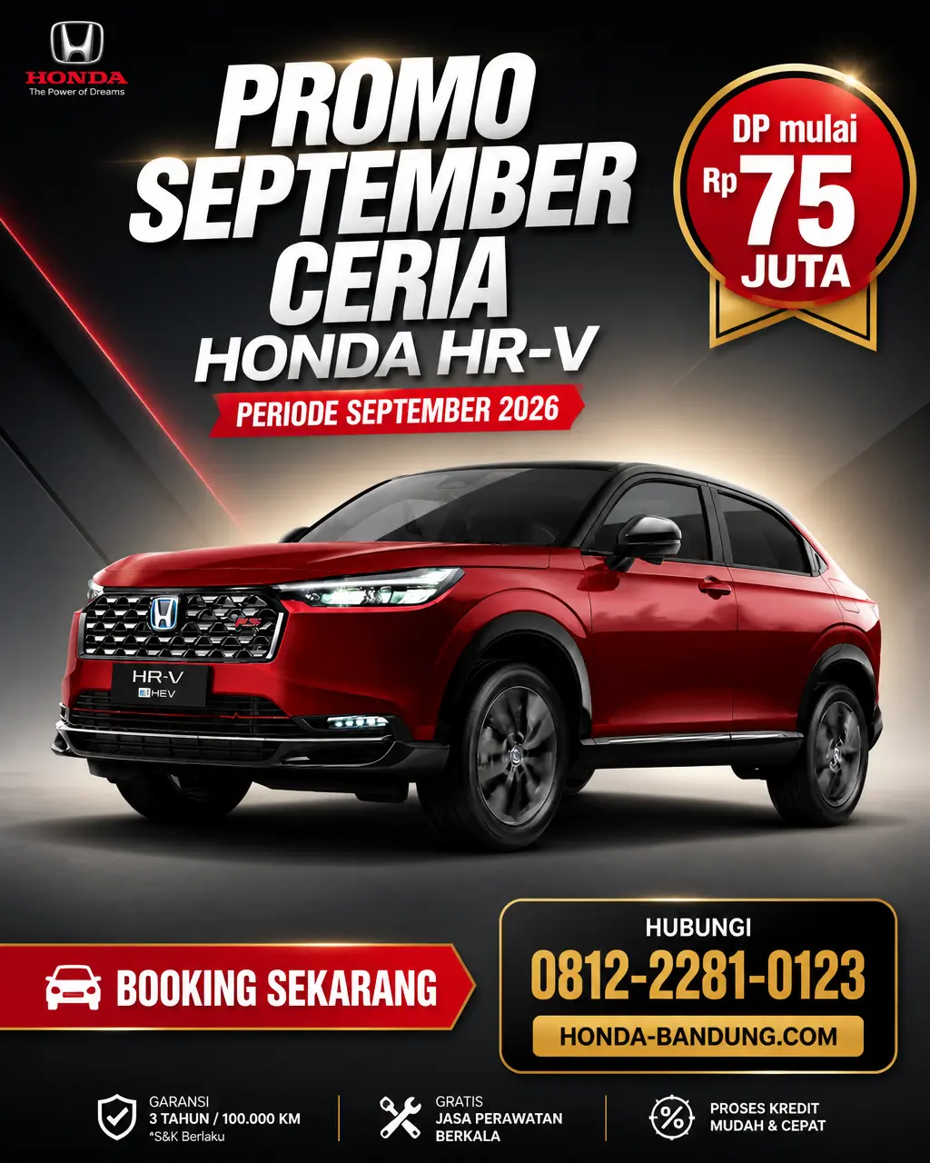 Promo September Ceria Honda HR-V 2026 di Bandung!