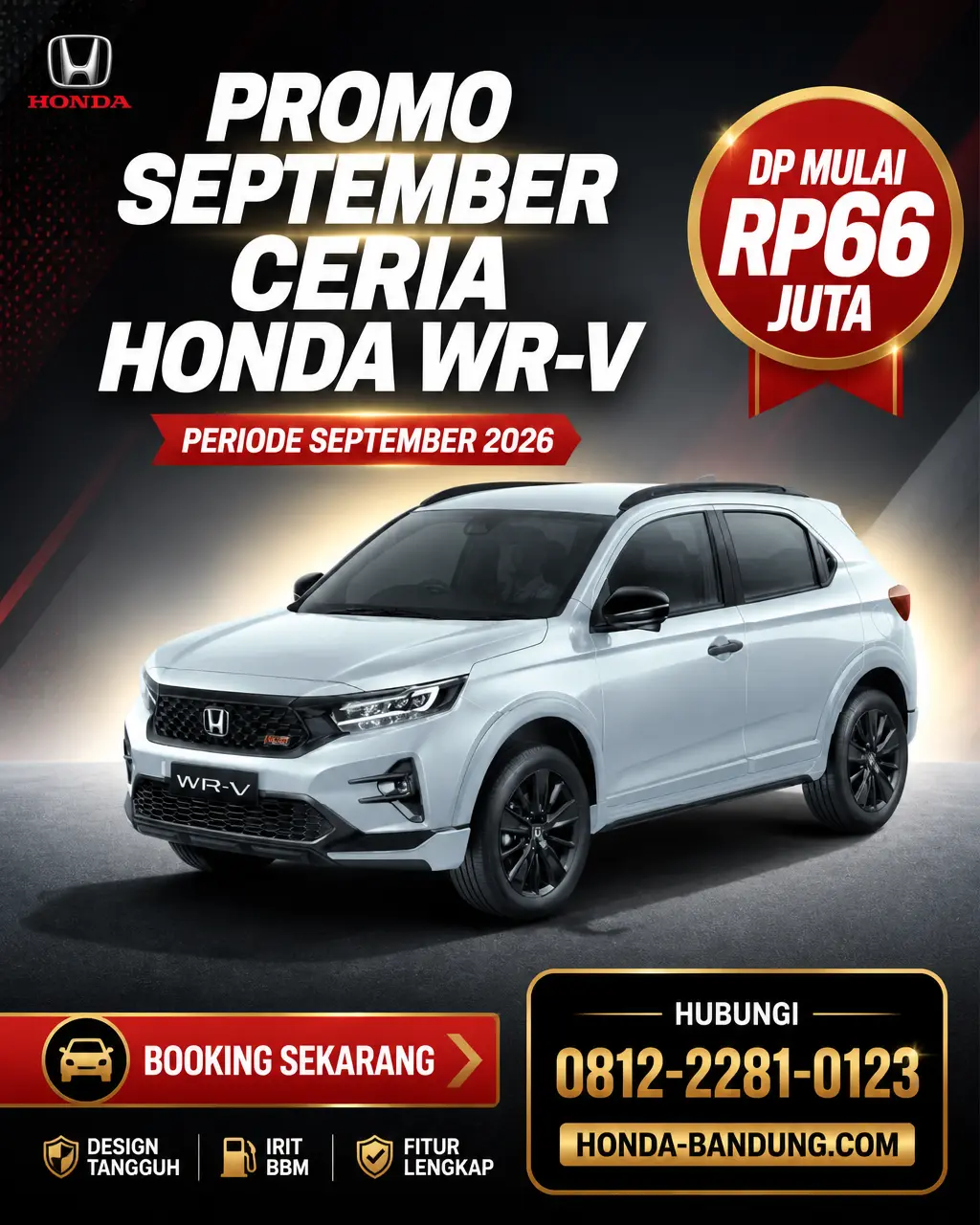 Promo September Ceria Honda WR-V 2026: DP Mulai Rp66 Juta di Bandung!