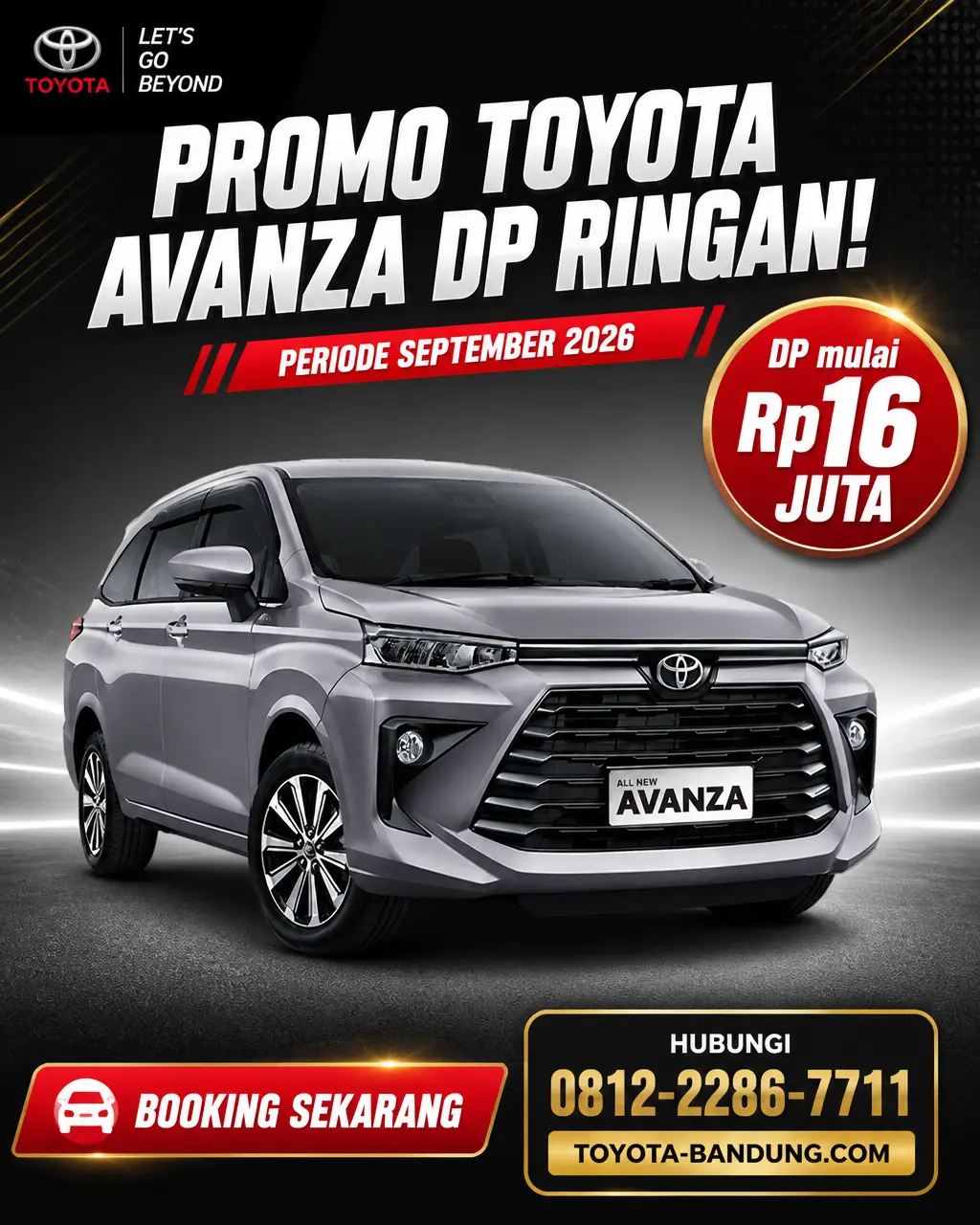 Promo Toyota Avanza DP Ringan di Bandung 2026: Cuma 16 Juta!