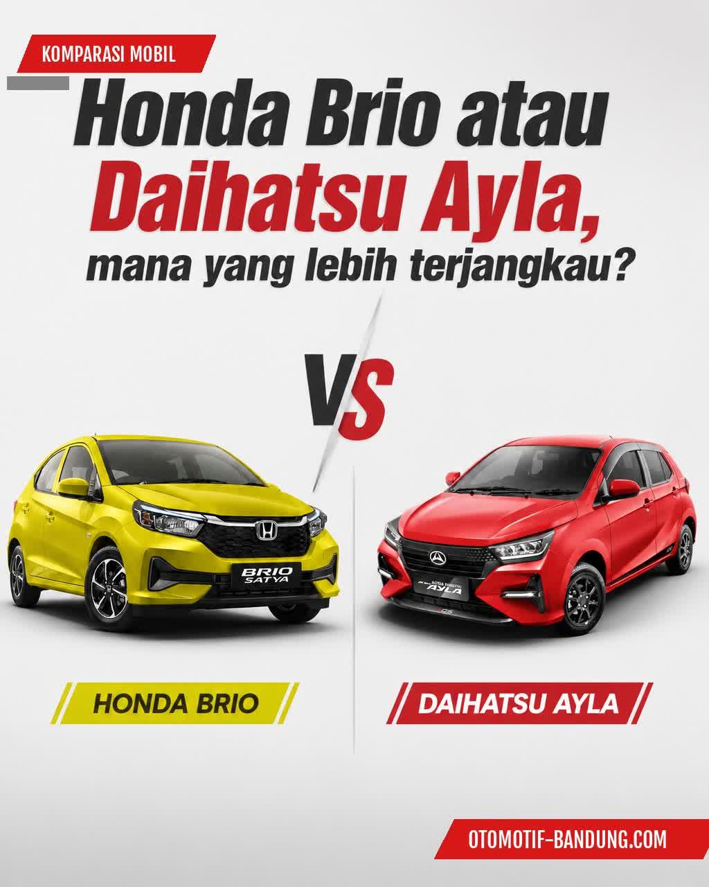 Honda Brio vs Daihatsu Ayla: Mana yang Lebih Murah (2026)?