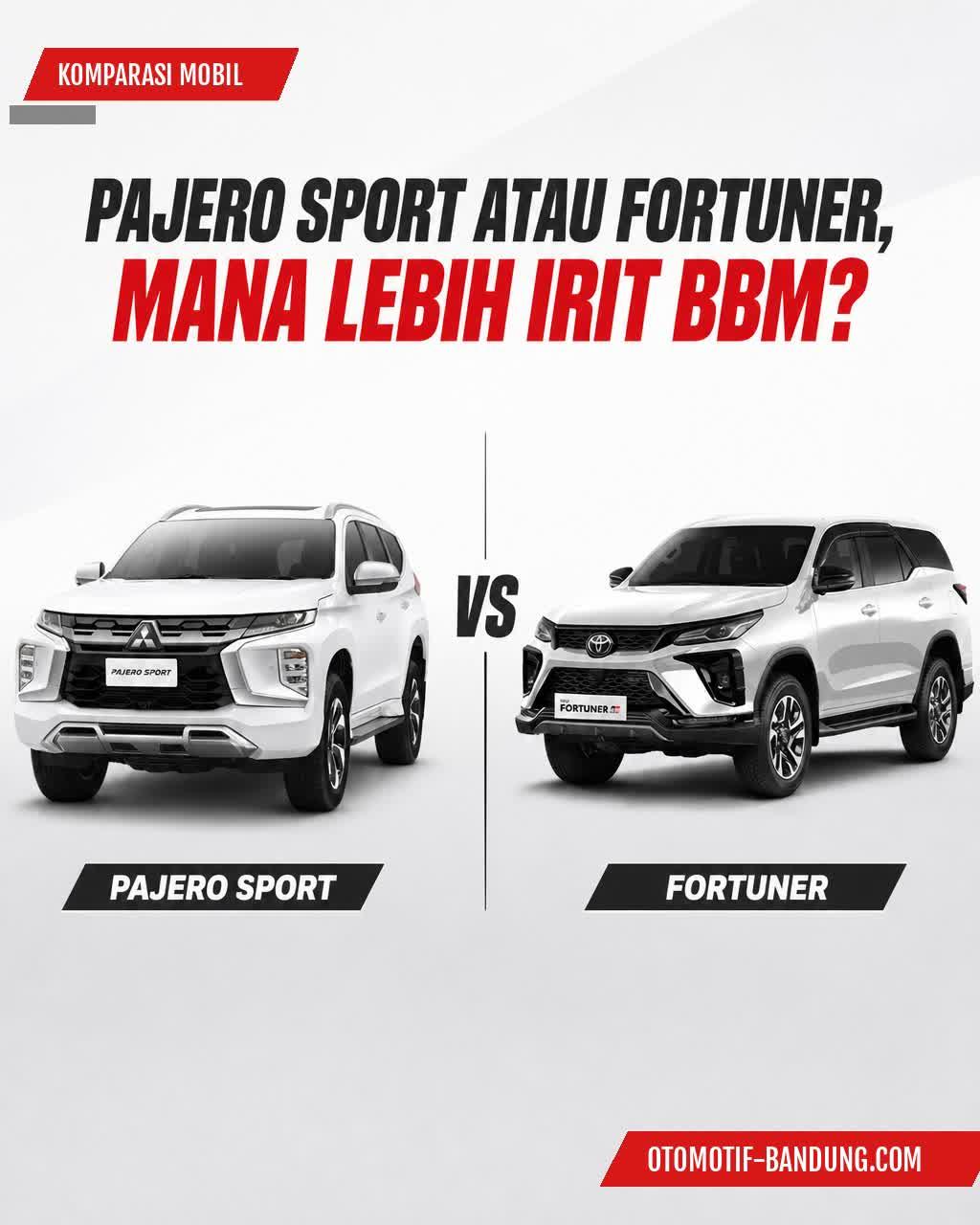 Pajero Sport vs Fortuner: Mana Lebih Irit BBM?