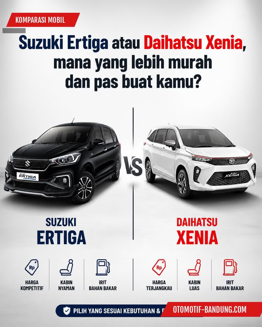 Suzuki Ertiga vs Daihatsu Xenia: Komparasi Harga & Fitur 2026